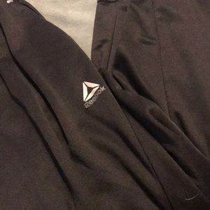 Black Reebok sweatpants